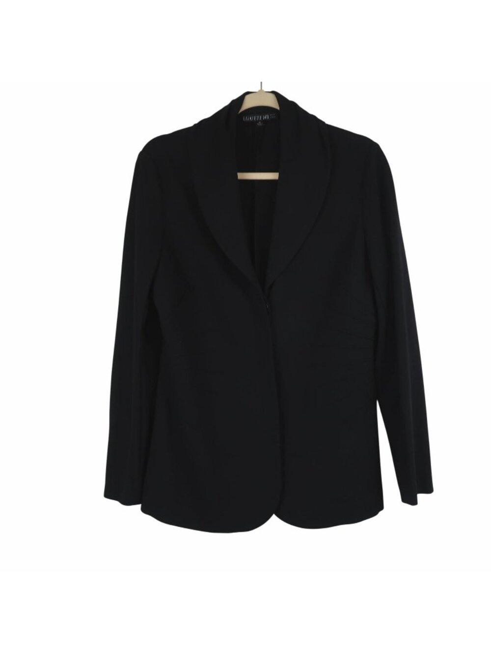 Lafayette 148 12 Black Shawl Collar Jacket Blazer Long Sleeves Career Office